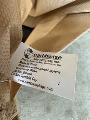 NOS RARE Sunflower Market Earthwise Reusable Grocery Bag Brown Handles Plastic