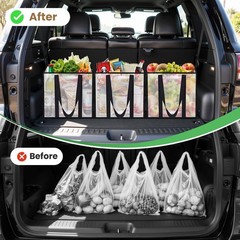 10 Pack Heavy-Duty Reusable Grocery Bags, Water-Resistant, Foldable, Multi-Purpo