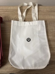 3 Different Lululemon Small Reusable Shopping Gym Lunch Bags Red White & Gray