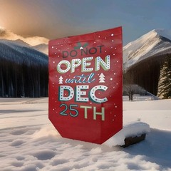 Reusable Red Polropylene Gift Bag Med ‘Do Not Open Until Dec 25th’