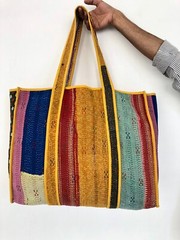 50 Pcs Assorted Vintage Kantha Shoulder Tote Bags | Shopping Bags