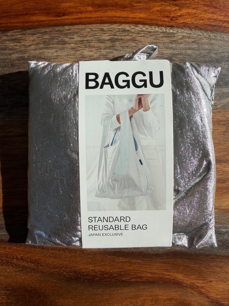 Baggu Reuseable Bag Japan Exclusive – Metallic Silver
