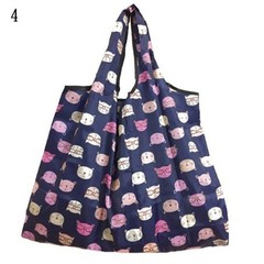 Foldable Reusable Shopping Bag Floral Print Tote for Grocery Fruits Vegetables