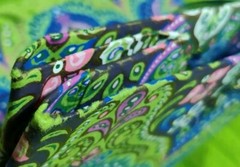 Bag Large Shopping Floral Boho Tote Reusable Vibrant Colorful 16″x 14″ Green