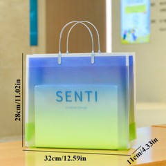 Eco Shopping Bag Gift Pouch Portable Reusable Waterproof Transparent Frosted