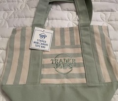 Trader Joe’s Mini Pastel Stripe Canvas Tote Bag Limited Edition Set Of 4 2026 🌺