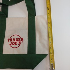 Trader Joe’s Embroidered GREEN MINI CANVAS TOTE BAG