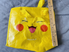 Pokémon Pikachu Zippered Reusable Shopping Bag Kids Tote Japanese Exc Con