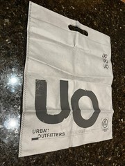 Urban Outfitters Reusable Shopping Tote Bag Gray Graphic Print Logo