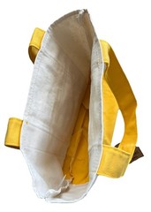 NWT Yellow Ecru Trader Joe’s Mini Canvas Tote Bag 2026 Red Embroidery Limited Ed