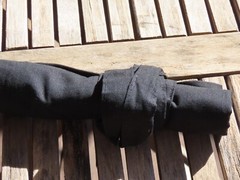 4 x Black Cotton Calico Bags ~ 37cm x 42cm with Two Long Handles – Reusable Bags