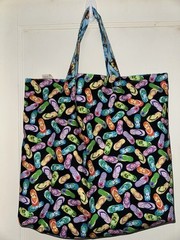 Welcome Back Summer Sunglasses & Flip Flops Handmade Tote Bag Or Great Beach Bag