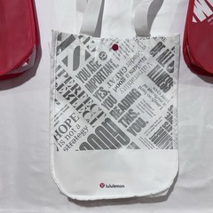 Lululemon Reusable Bag Lot Small Logo White Red Silver Love Yoga GC Zip Pouch