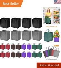 24-Pack Reusable Grocery Bags，Large Washable Foldable Shopping Bags，Heavy Dut…