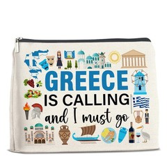 UPNEGE Greece Travel Gifts Makeup Bag Souvenir for Women Friends GREECE