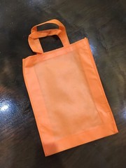 6 Pack Of 15×12 Orange Reusable Shopping Bag