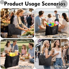 Durable 20L Foldable Shopping Bag – Tear-Resistant, Machine Washable & Stylish