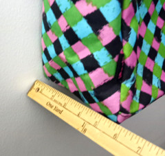 IPACK Large Grocery Bag Shopping Tote Snap Closure Pink Blue Green Weave Print