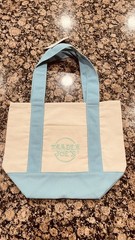 Trader Joe’s – Mini Pastel Canvas Tote Bag Set Of 4 NWT Blue Green Pink Purple