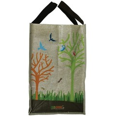 (3 Pack) Laminated Mini Woven Reusable Grocery Shopping Bags, made with a min…
