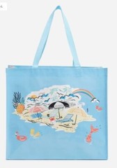 Set of 2 Vera Bradley Large Market Tote NWT in Beach Treasures Blue 17 x 15 x 9″