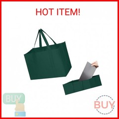 MOLOVA 1 Pack Large Foldable Shopping Bag, 16″ W x 13″ H x 10″ D, Reusable Groce
