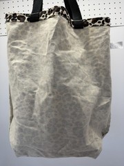 Old Navy Cheetah Pattern Reusable Shopping Tote Travel 100% Cotton Bag