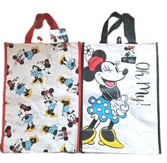 lot 2 Disney Reusable Minnie Mouse Bags New Official Tags 13″X19″X8″ Plastic