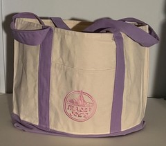 Trader Joe’s Reusable Large Canvas Tote Bag – Lavender Purple – Limited Edition