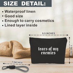 Make Up Bag, Cosmetic Bag With Hand Strap – Gothic Tears Of My Enemies