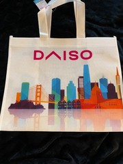 Daiso NYC SF LA Reusable Tote Bag Set 3 City Map Travel Beach Eco Bags NWT