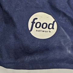 Food Network Heavyweight Reusable Tote Shoulder Bag Blue Lined Bottom 13×13 Q0b