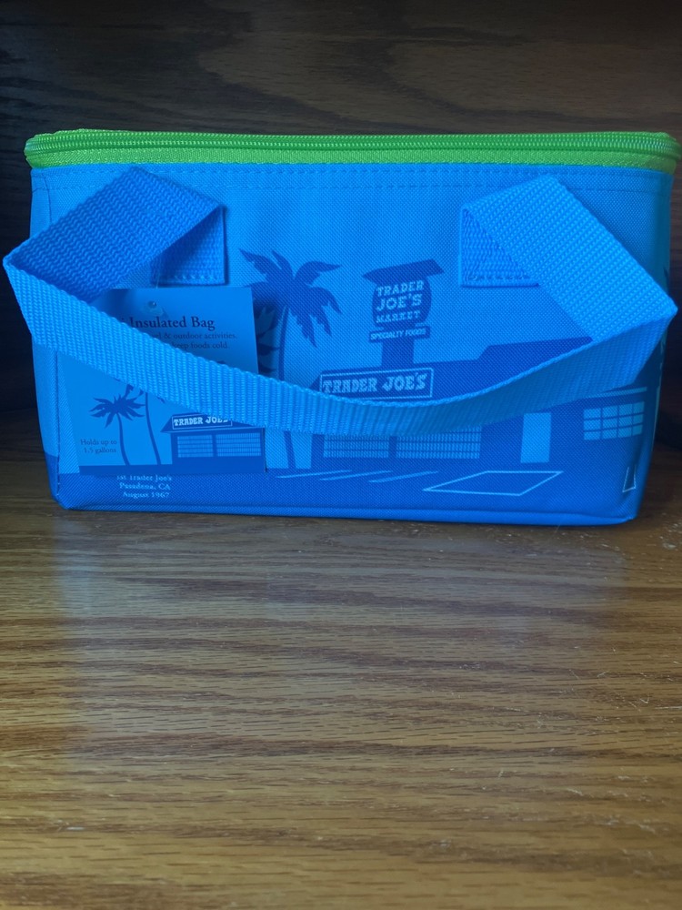 Trader Joe’s Mini Insulated BAG /TOTE BLUE. LIMITED SOLD OUT IN ALL STORES WOW
