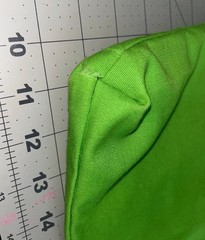 Patchwork Sailboat Foldable Cotton Shopping Bag Green Yellow White Inner Pocket