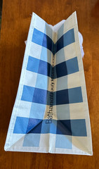 BATH & BODY WORKS GINGHAM SHOPPING TOTE BAG REUSABLE SET OF 2