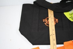 ( 2 ) TRADER JOES ~ TRICK OR TREAT MINI CANVAS TOTE BAGS ~ BLACK & ORANGE ~ NEW