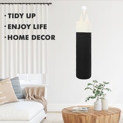 LeCorner Plastic Bag Holder, Wall Mount Grocery Holder for Basic Black