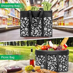 Convenient Multi-Use Foldable Tote Bags – 4-Pack Heavy Duty and Waterproof