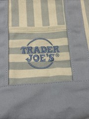 LIGHT BLUE Trader Joe’s Striped Canvas Mini Tote Bag Summer 2026 New with Tags
