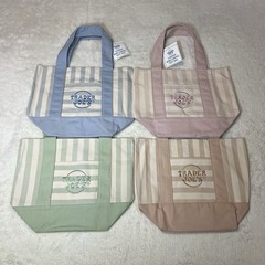 Trader Joe’s Striped Mini Canvas Reusable Tote Bags 4-Pack Multicolor