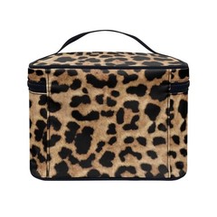 JEOCODY Leopard Print Makeup Pouch Multifunction Cosmetic One Size,