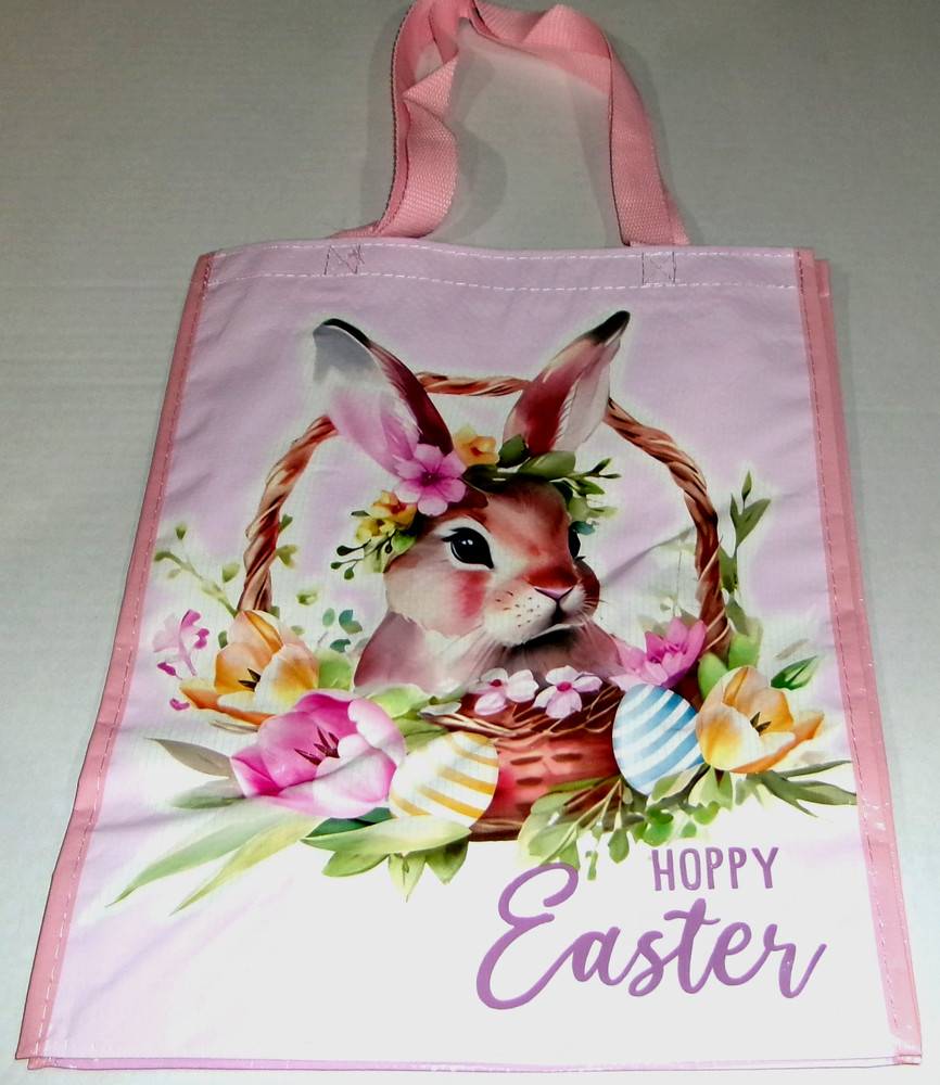 EASTER Reusable Tote Bag ~ 12″ x 15″ x 6″ ~ HOPPY EASTER