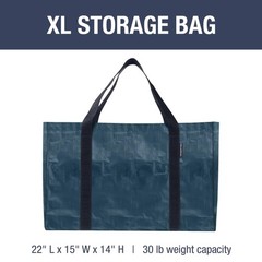 Transparent Reusable Grocery Shopping Tote Basket Collapsible Storage Bag