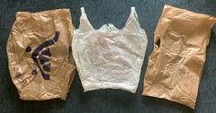20 Assorted Plastic Grocery Bags Single Use Clean Folded Art Crafts Trash Bag
