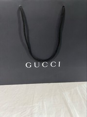 Gucci Reusable Paper Shopping Bag Gift Rope Handle Black 14″ x 19″ x 6.6″