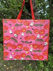 TJX 🎃Shopping Bag 🎃 PUMPKIN GHOSTS 👻Trick or Treat Sturdy Reusable Tote Fall