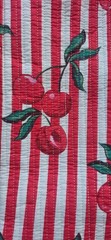 Hand Block Print Quilted Cotton Tote Bag: Floral Birds Market Travel Grocery Bag