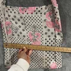 Free People Lightweight Cloth Mesh Linen Reusable Grocery Shopping Tote Bag Boho