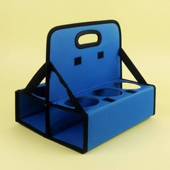 6 Cup Beverage Carrier Sturdy Base Foldable Drink Tote Long-Lasting