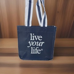 American Eagle Reusable Shopping Bag Dark Blue & White Polropylene Modern
